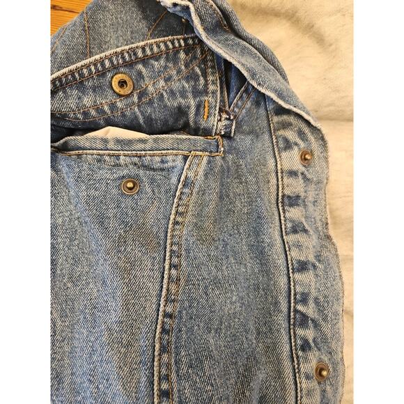 Vintage Blue Hoodie Jean Jacket Size Xtra Large XL New Order Outerwear American - Picture 6 of 11